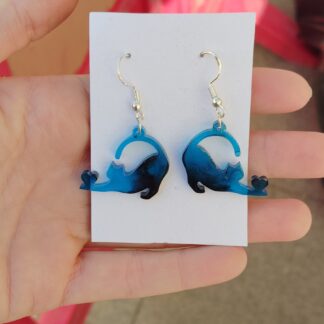Pendientes gato resina